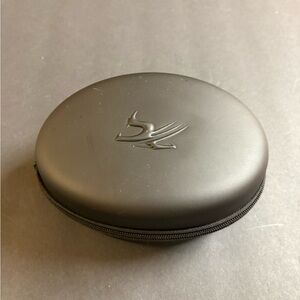 Black Oval Zippered Case for earphones